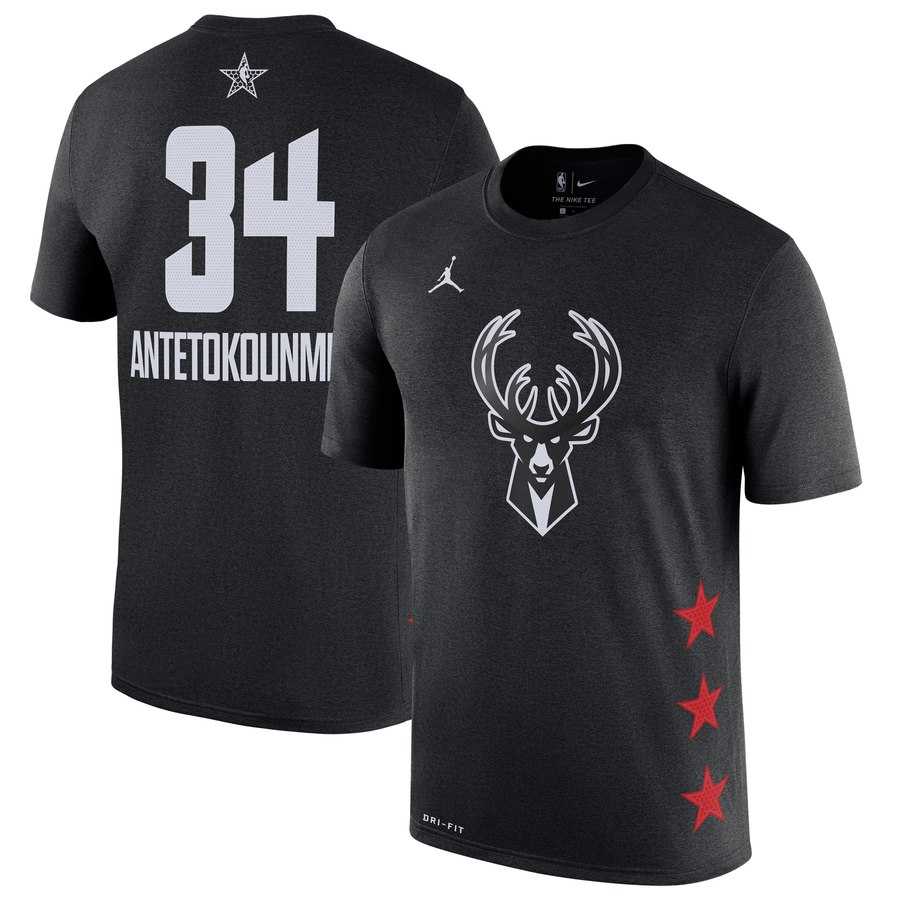 Bucks 34 Giannis Antetokounmpo Black 2019 NBA All Star Game Men's T Shirt,We sell and wholesale Bucks 34 Giannis Antetokounmpo Black 2019 NBA All Star Game Men's T Shirt on line form chian!
